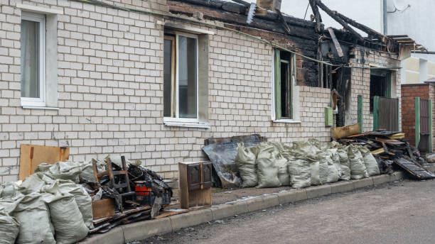 Professional Fire Damage Removal technician working in Newport, KY